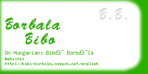 borbala bibo business card